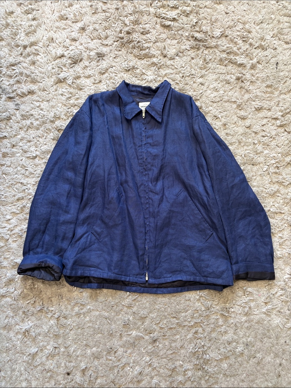 Men's Lightweight Navy Zip-Front Jacket